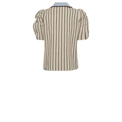 Gossia - Mulle Jo Blouse - Off White/Brown Stripes