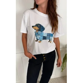 Marta - Inge Dog Tee - White