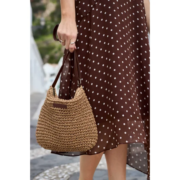 Black Colour - Jodie Jute Bag - Khaki
