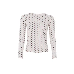 Black Colour - Jennie prikket mesh bluse - Cream