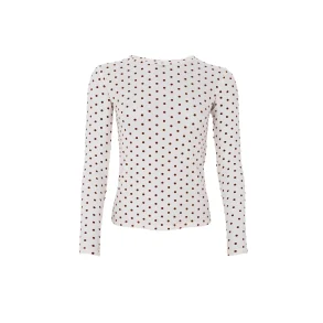 Black Colour - Jennie prikket mesh bluse - Cream