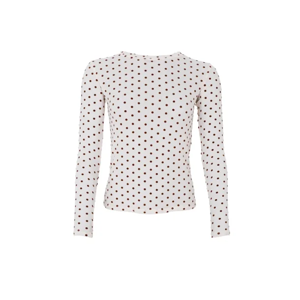 Black Colour - Jennie prikket mesh bluse - Cream