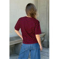 Boii - Mejse Tee - Navy / Red Stripes