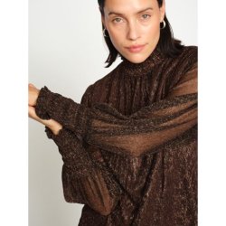 Mos Mosh - Ximena Glam LS blouse - Bracken