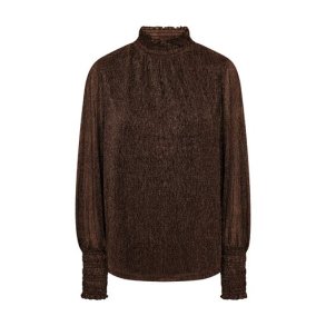 Mos Mosh - Ximena Glam LS blouse - Bracken