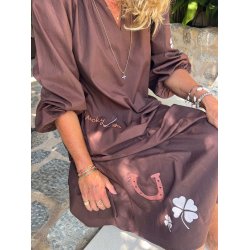 Wauw - The Good Luck Kjole - Chocolate Brown