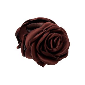  Pico - Small Satin Rose Claw - Chocolate