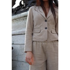 O'tay - Amy Blazer - Suede Beige