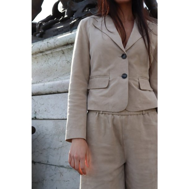 O'tay - Amy Blazer - Suede Beige