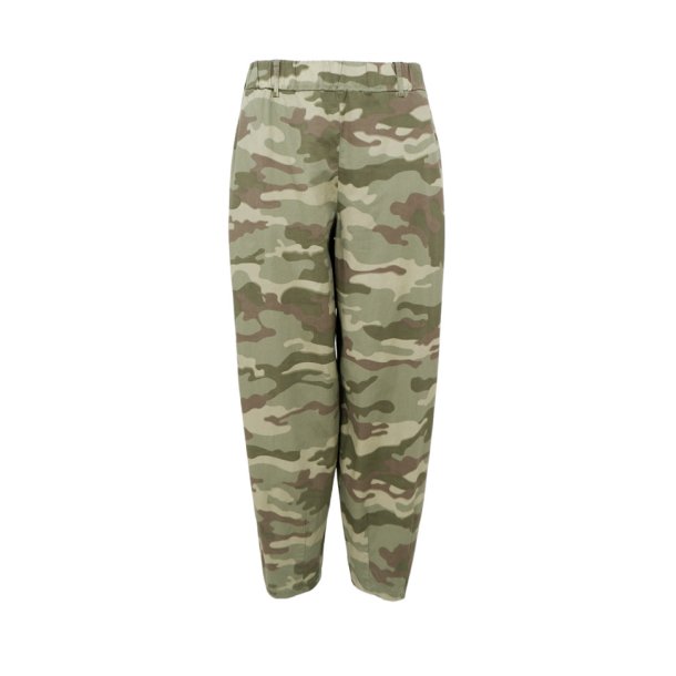 Black Colour - Ally Barrel Pant - Camoflage