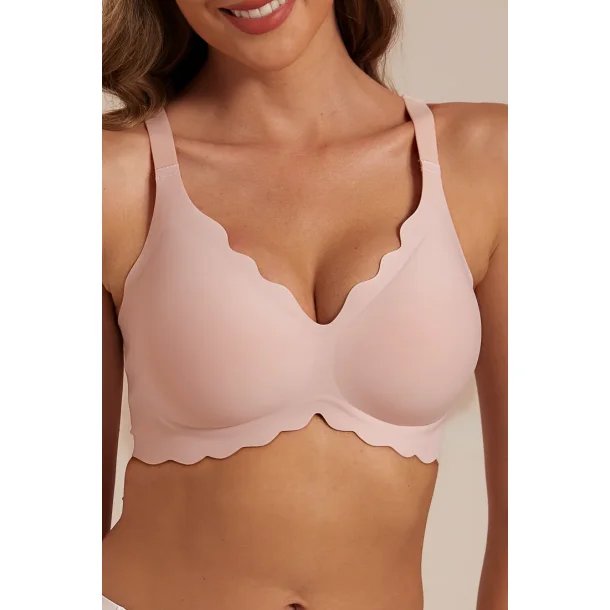 FemiFemme - Soft Scallop Bra - Soft Pink