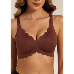 FemiFemme - Soft Scallop Bra - Velvet Chocolate