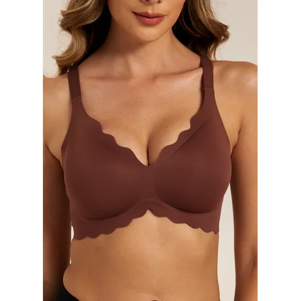 FemiFemme - Soft Scallop Bra - Velvet Chocolate