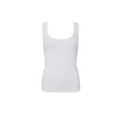 Black Colour - Vibs Tank top - White