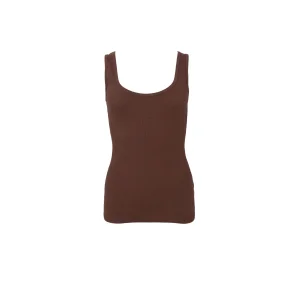 Black Colour - Vibs Tank top - Espresso 