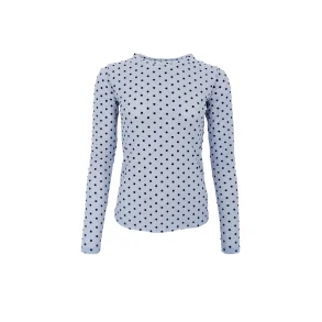 Black colour - Jennie dotted mesh - Jeans blue