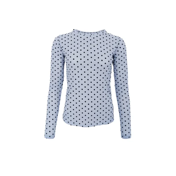 Black colour - Jennie dotted mesh - Jeans blue