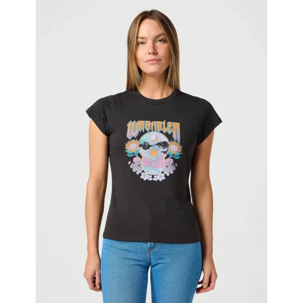 Wrangler - Shrunken Band Tee - Faded Black