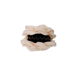 Black Colour - Villa Mega Flower - Hair Claw - Creme