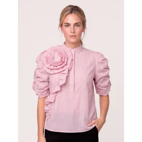 Gossia - Zabina Blouse - Blue / Pink Stripes