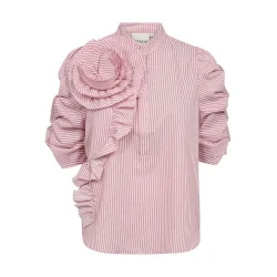 Gossia - Zabina Blouse - Blue / Pink Stripes