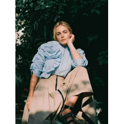 Gossia - Zabina Blouse - Blue / Pink Stripes