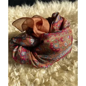 Wauw - Paisley silke trklde - Choco wine - One size