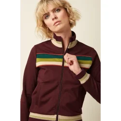 King Louie - Colorblock Col Jakke - Daytona Sweat - Porto Red