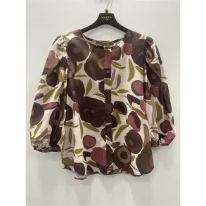 Marta - Evelina Skjorte - Brown Print