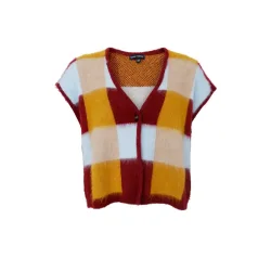 Black Colour - Chess Strik Vest - Plum Mix