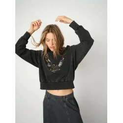 Mos Mosh - Cosette O-LS Deco Sweatshirt - Phantom