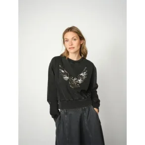 Mos Mosh - Cosette O-LS Deco Sweatshirt - Phantom