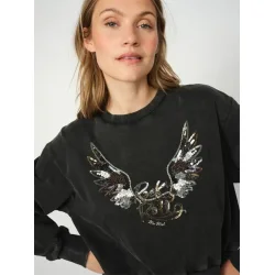 Mos Mosh - Cosette O-LS Deco Sweatshirt - Phantom