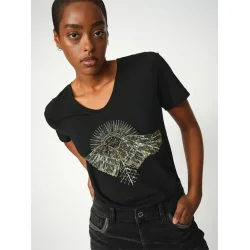 Mos Mosh - Nadine O-ss Deco T-shirt - Black