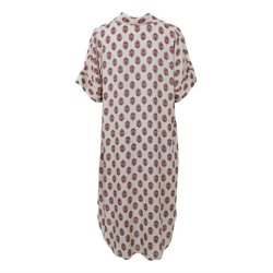 Black Colour - Stella S/S Kaftan Tunic Kjole - Noble Rose - Onesize