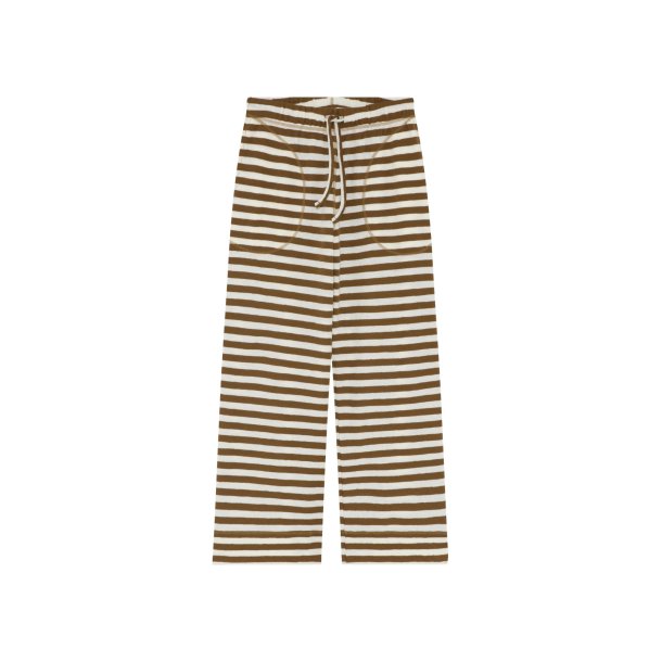 By Basics - Pants W/Pockets & String - Raw White/Bronze