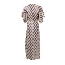 Black Colour - Stella Long V-neck Kjole - Noble Rose