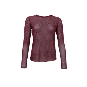 Black Colour - BCAlexis Tee - W/Stones - Plum