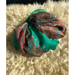 Wauw - Paisley silke trklde - Green - One size