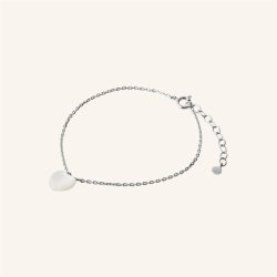 Pernille Corydon - Ocean Heart Armbnd - Slv - Adj 16-19