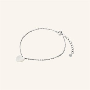 Pernille Corydon - Ocean Heart Armbnd - Slv - Adj 16-19