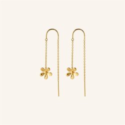 Pernille Corydon - Wild Poppy Earchains - Guld - 50mm