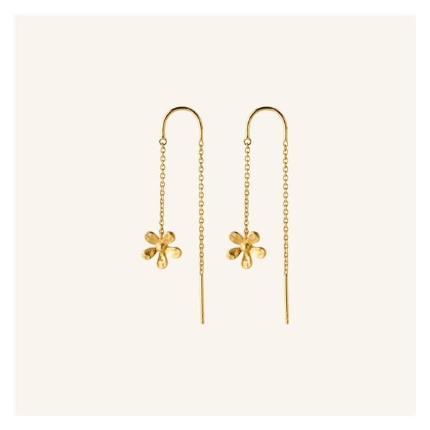 Pernille Corydon - Wild Poppy Earchains - Guld - 50mm