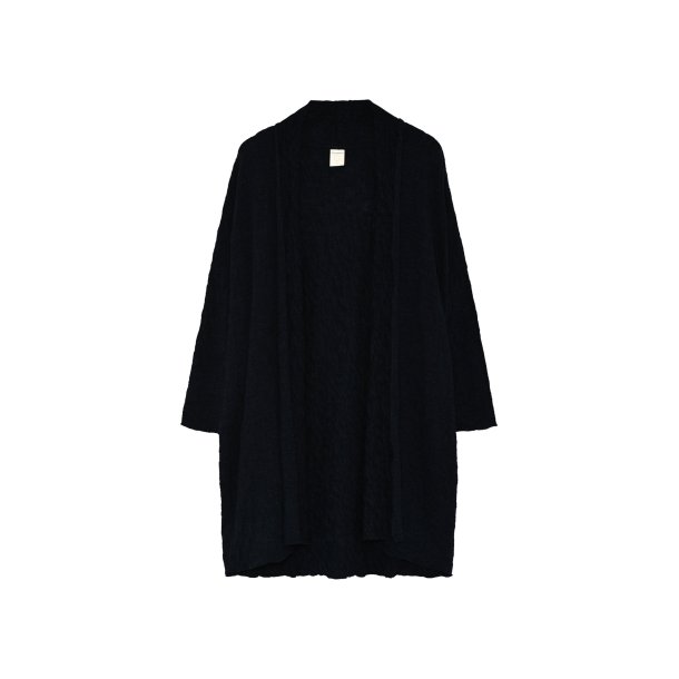 By Basics - Cardigan Merino Bubble Wool - Black