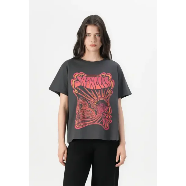 Wrangler - Girlfriend T-shirt - Faded Black