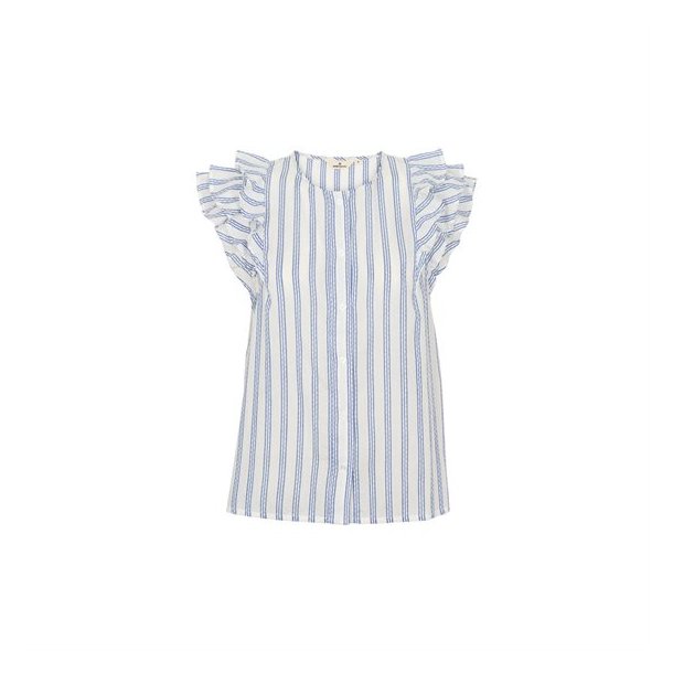 Basic Apparel - Ada Top - True Navy / Whisper White 