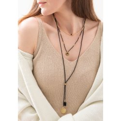 A Beautiful Story - Timeless Halsk�de - Black Onyx Guld - Onesize