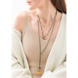 A Beautiful Story - Timeless Halskde - Labradorite Guld - Onesize