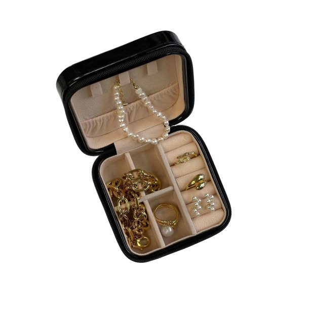 And Copenhagen - Edith Organizer Smykkeskrin - All Black Patent- Onesize