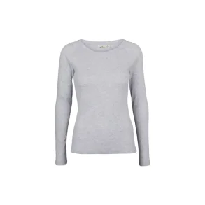 Basic Apparel - Arense LS T-shirt - Light Grey Mel